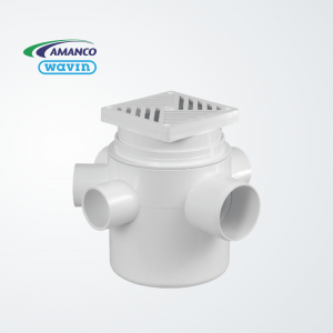 Pileta de patio 5 entradas rejilla A°I° PVC -Nivel 1