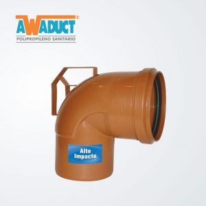 Codo 90 alto imp c/base ø 110 mm – M-H – Awaduct